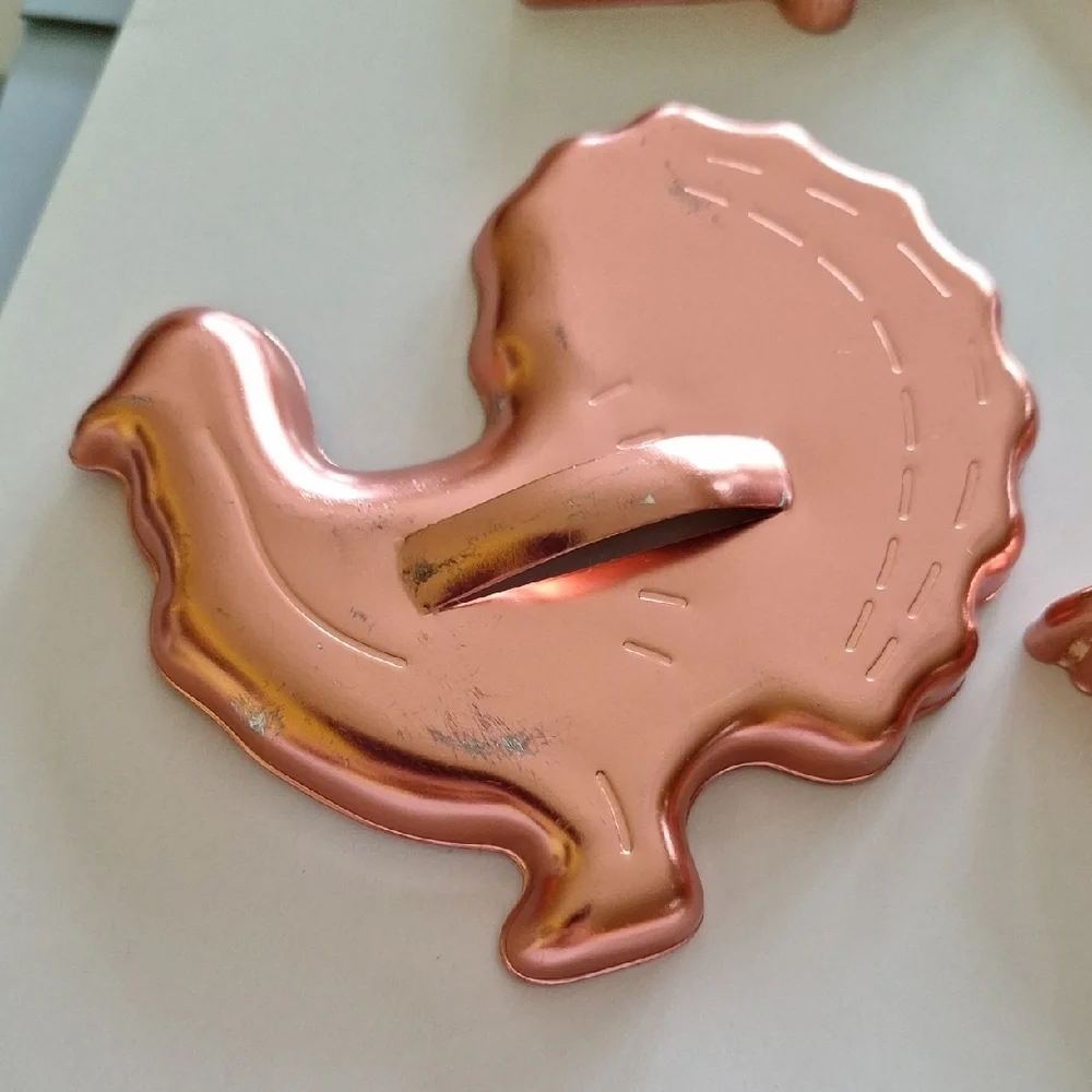 Unique Vintage Copper Cookie Cutters Set